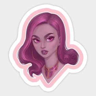 Magenta Girl Sticker